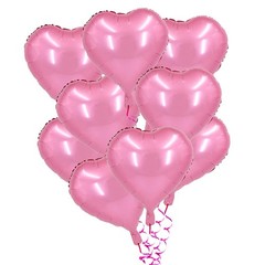 30 pcs18inch Pink Heart Shape Foil Mylar Balloons for birthday party