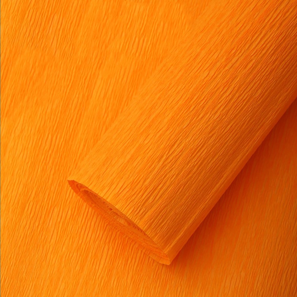 2 Rolls Orange Crepe Paper 17 Inch X 8.2 Ft Heavy Papel DIY Wedding Party