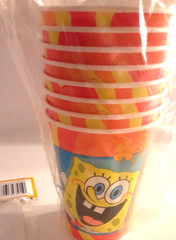 Vintage Sponge Bob Birthday Party Supply Lot Invitations Cups Loot Gift Bags NOS