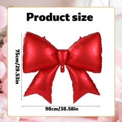 2pcs Large Bow Balloons, Bow Themed Party Decorations Elegant Coquette Balloo…