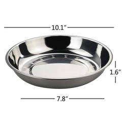 Hommp 4-Pack 10 INCHES Stainless Diameter: 10 inch; Depth: 1.6 inch, Silver