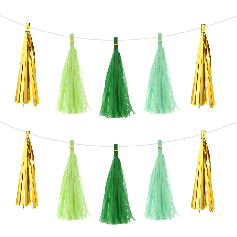 20 x Tassel Garland Banner 4 Colors with Rope