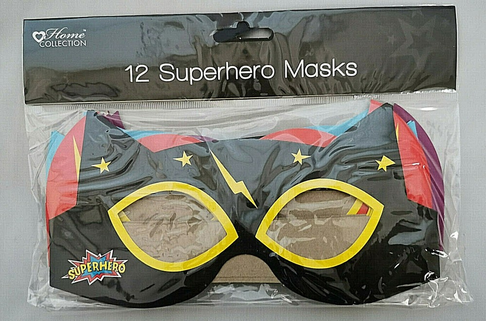 Superhero Cartoon Slogans Party Decorations Hero Party Masks