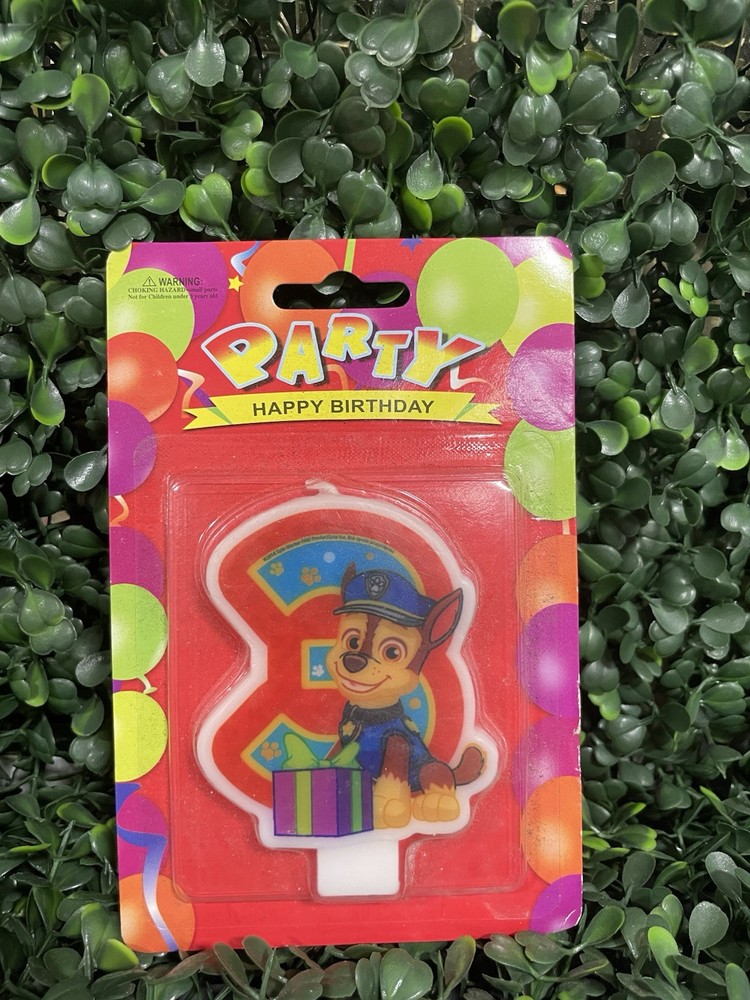 NEW Paw Patrol Birthday Cake Candle 3 YO Kids Party Decorations – Fast Shipping!