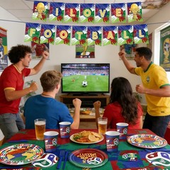 World Cup 2026 Party Decorations Supplies Set, 86 pcs Includes Multicolor