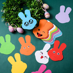72Pcs Bunny Rabbit Cutouts Paper Bunnies 6 Inch Bunny Shaped Card Cut Outs Large