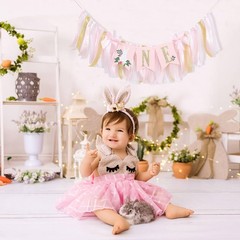 Some Bunny Is High Chair Banner – Bunny 1st Decorations for Girls, Spring Rab…