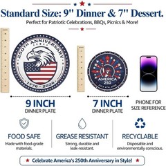 Complete 123 PCS 4th of July Party Supplies for 24 Guests – 250th Anniversary…