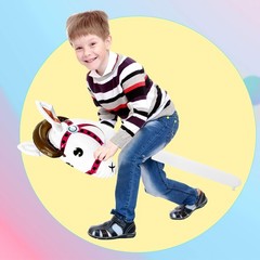 12 Pack Inflatable Stick Horse Bulk Colorful Inflatable Horsehead Stick Ballo…