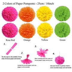 ZERODECO Party Decoration, 21 Pcs Multi-color Hanging Paper Multi-colored