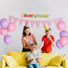Pink and Purple Balloons 100 Pack 12 inch Light Pink Purple Latex Balloons fo…