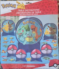 Pokémon Party Table Decoration Kit Birthday Pikachu Eevee Multicolor Paper