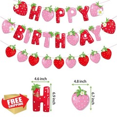 FBQ Pink Happy Birthday Banners