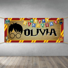 Harry Potter Themed custom Birthday party banner vinyl – Decorations Sign Cutout