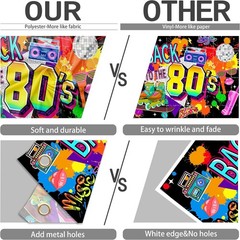 Fade-Resistant 80s Retro Background – 7×5 ft for Photography & Celebrations