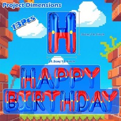 Vibrant Super Bros Birthday Banner – Durable Foil Decor for Exciting Parties