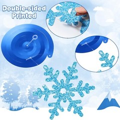 Sumind 30 PCS Winter Snowflake Hanging Swirl Decoration Baby Shower Winter