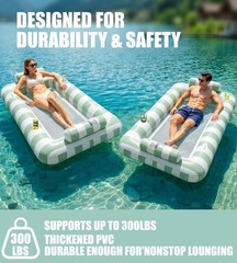 85″ X 53″ Extra Large 2-Person Tanning Pool Float Inflatable with Cooling Mesh