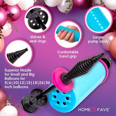 Balloon Pump Balloon Arch Kit, Hand Held Ballon Pump Inflate with Balloon SH-1
