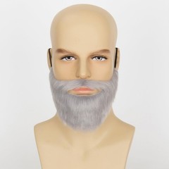 Men Fake Beard Self Adhesive Adult Synthetic Mustache Costume Facial Hair for…