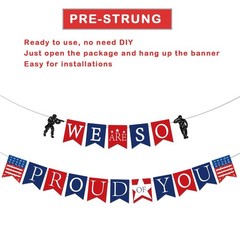 ANFEST Veterans Day Backdrop Banner, Military Going Away Party Decorations, W…