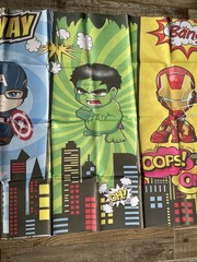 Superhero Avengers Backdrop: Spider-Man Hulk Captain America Avengers 48×32 New