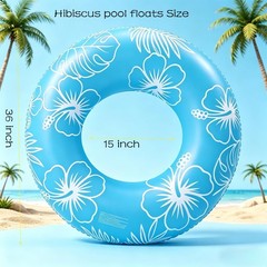 2 Pcs Pool Floats for Adults 36 inch Large Inflatable Floats Tube Hawaiian Tr…