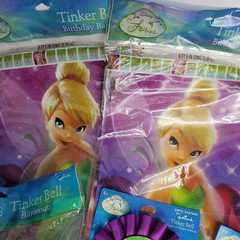Tinkerbell Hallmark Disney Fairies Party Birthday Banner Blowers Award Ribbon