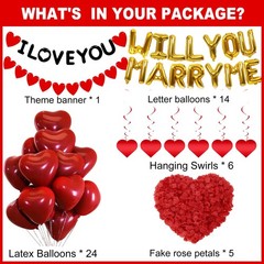 Will You Marry Me Decorations – 50 PcsGold Will You Marry Me Proposal Foil Le…