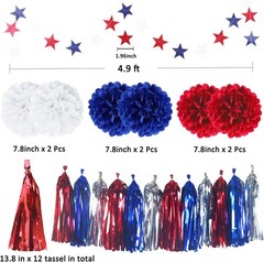 Easy Setup Patriotic Party Decoration Kit – Perfect for July 4th Celebrations