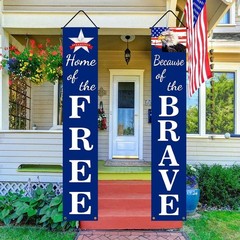 Durable Patriotic Decorations: 4 Set Weather-Resistant Banners for All Occasions