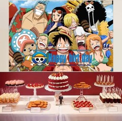 Anime Theme Birthday Party Backdrop Decoration, 5×3.5ft Happy Birthday Backdrop