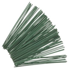 100Pcs Reusable Floral Wire Stems Metal Flower Rod DIY Flower Stem Support Green