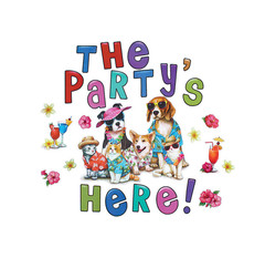 Kids Summer Party Decoration The Party’s Here! Garage Door Magnet Set Any Metal