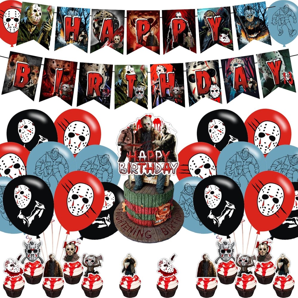 Friday The 13th Party Supplies,Horror Movie Jason Party Decorations Includes …