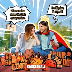 6 Pieces Basketball Table Decorations Basketball Birthday Party Wooden Ornaments
