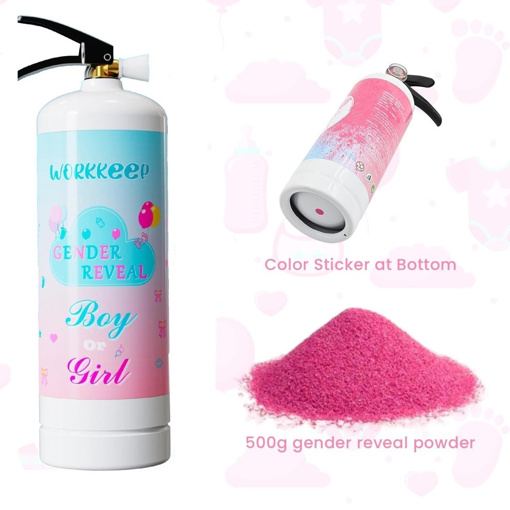 GIRL Gender Reveal Fire Extinguisher Color Powder Blaster (PINK )