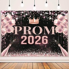 Class of 2026 Prom Backdrop Congrats Graduation Photo Background Party Decor