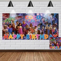 Coco Party Supplies Party Decor Backdrop Banner Background Birthday Gift 5×2.3ft