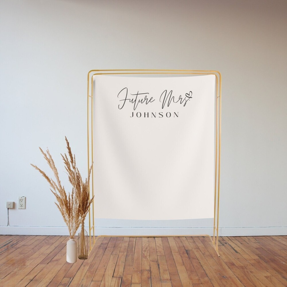 Personalized Future Mrs Bridal Shower Backdrop for Photography Decor 5.7×6.7ft