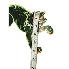 Vintage Beistle Jointed Black Cat Halloween Die Cut Retro Party Decoration USA