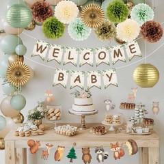 Woodland Baby Shower Decorations 15 Pcs Baby Shower Decorations with Welcome …
