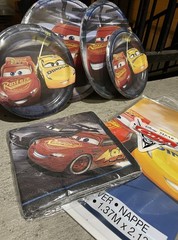 NEW Disney Lightning McQueen Movie party decor Lot- 8 Wrapped Items