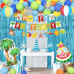 Summer Pool Beach Party Decorations, Splash Birthday Bash Party Supplies Tropica