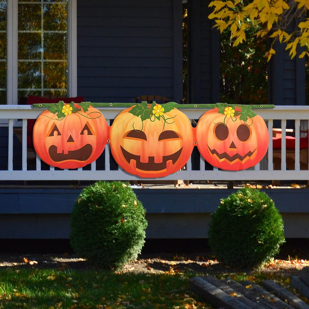 Halloween Bunting Banner Pumpkin Decorations – Fall Bunting Banner Pumpkins Deco