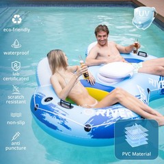 River Tubes for Floating Heavy Duty Inflatable Lounger Premium Water Rafts Pool