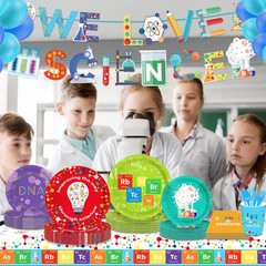 2 Pack Science Party Tablecloth Science Party Decorations Laboratory Party Table