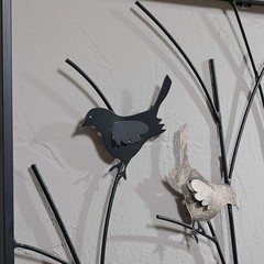 Lechesis Metal Birds on Branches Wall Art Decor Sculptures – 25″ x 29 1/2″
