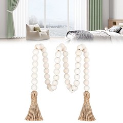 Tassel Enhanced Wooden Beads Suitable for Creative Decorating Projects