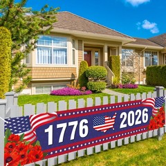 America 250th Anniversary Banner for Fence 4th of July Fourth of July Patriot…